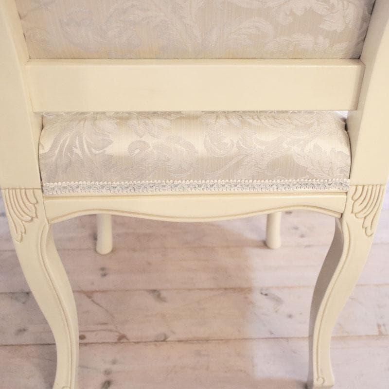 背付スツール ブルー ファブリック 猫脚 補助椅子 オットマン 222-1459