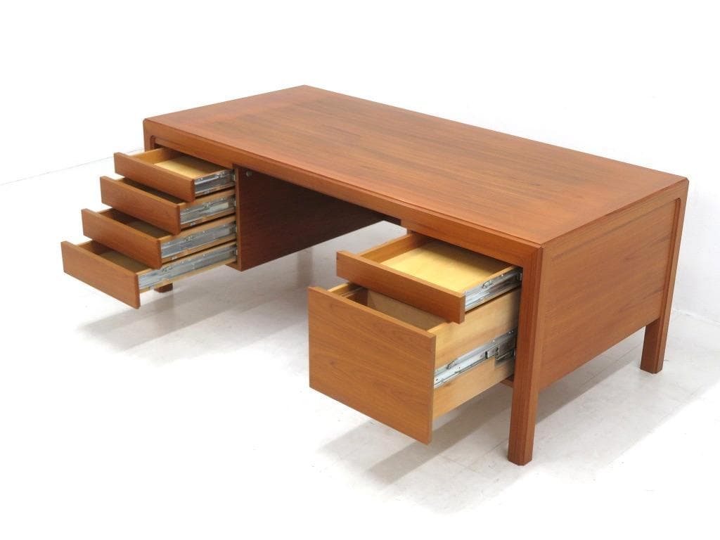 展示品　天童木工　ローズウッド　両袖デスク　両袖机　モダン　ミッドセンチュリー