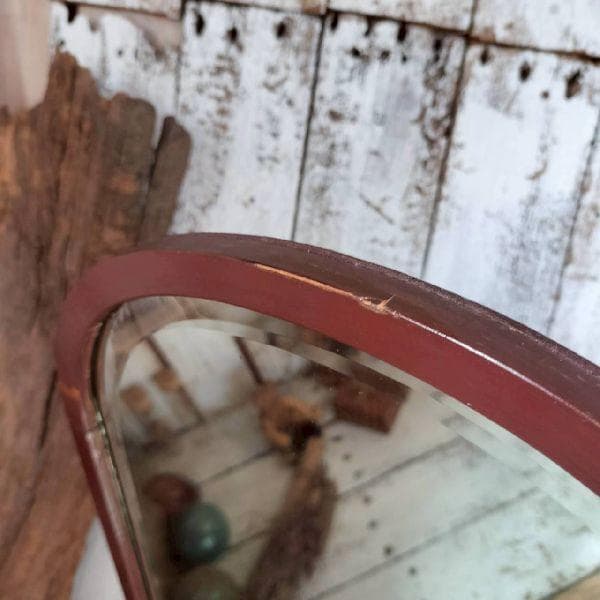 50-60s ヴィンテージ ウッドフレーム ウォールミラー 木枠 壁掛け鏡