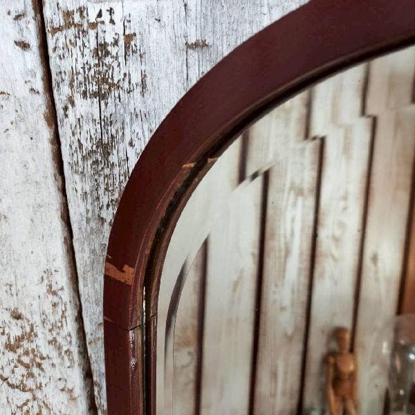 50-60s ヴィンテージ ウッドフレーム ウォールミラー 木枠 壁掛け鏡