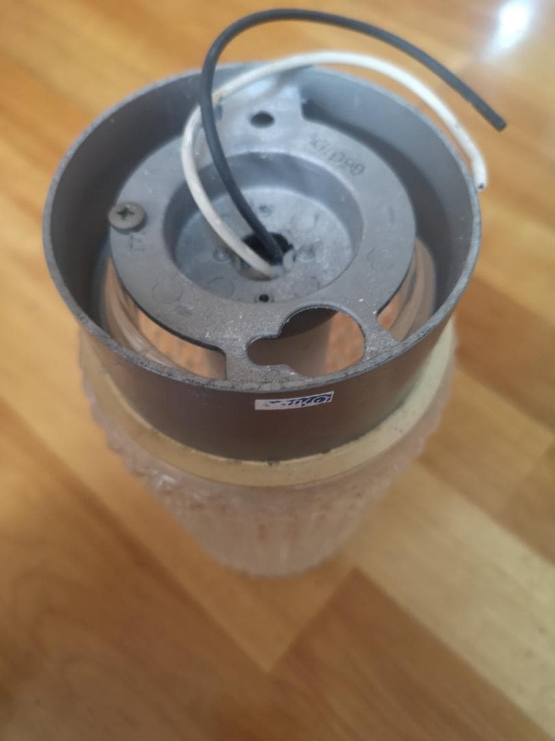 美品 天井灯 ポーチライト ビンテージ ガラス製