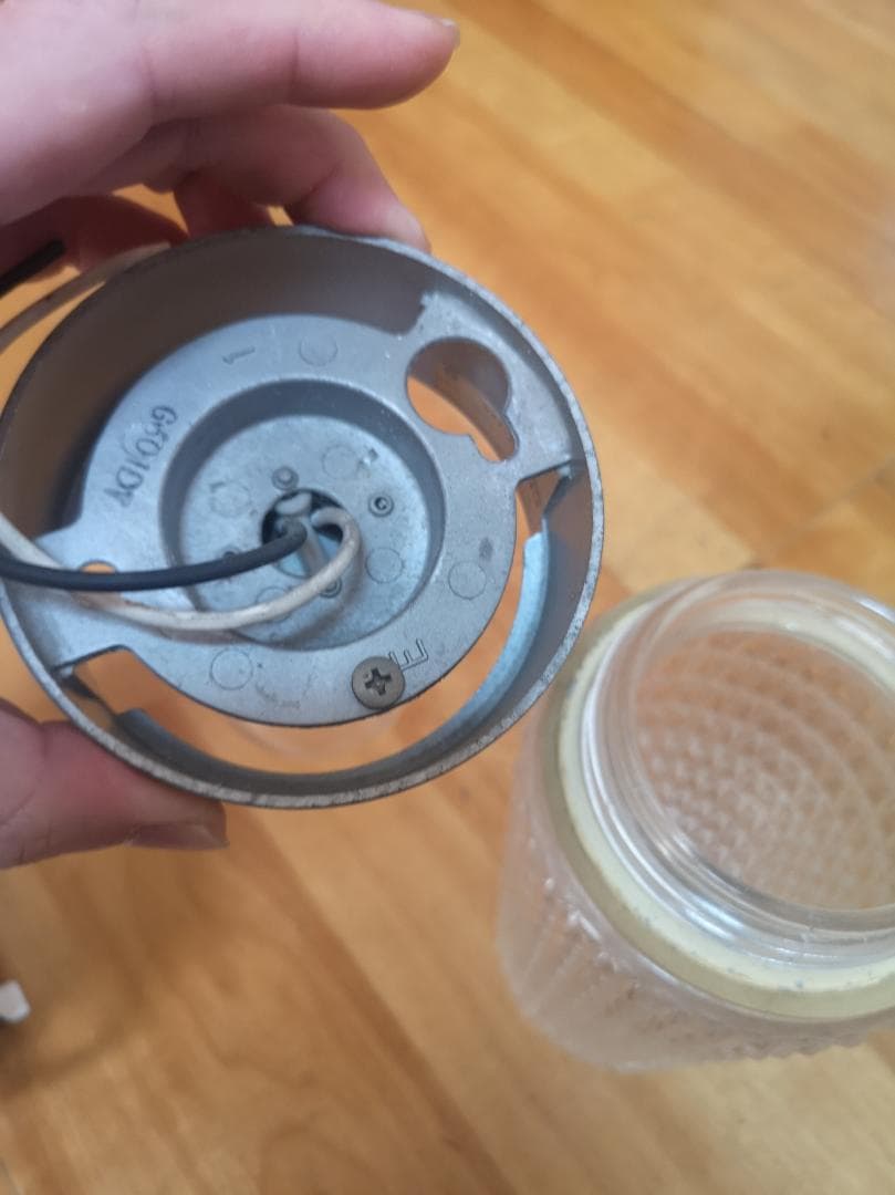 美品 天井灯 ポーチライト ビンテージ ガラス製