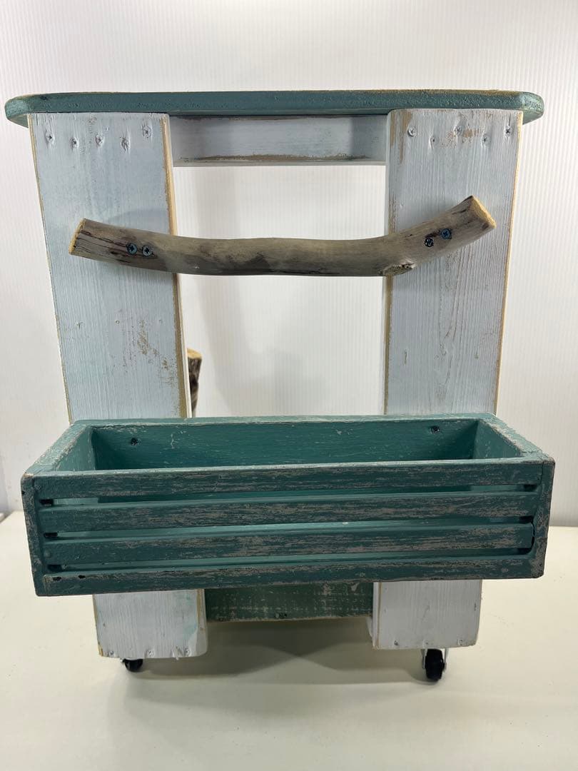 ③サイドテーブルワゴン 流木インテリア リメイク家具 DIY ハンドメイド