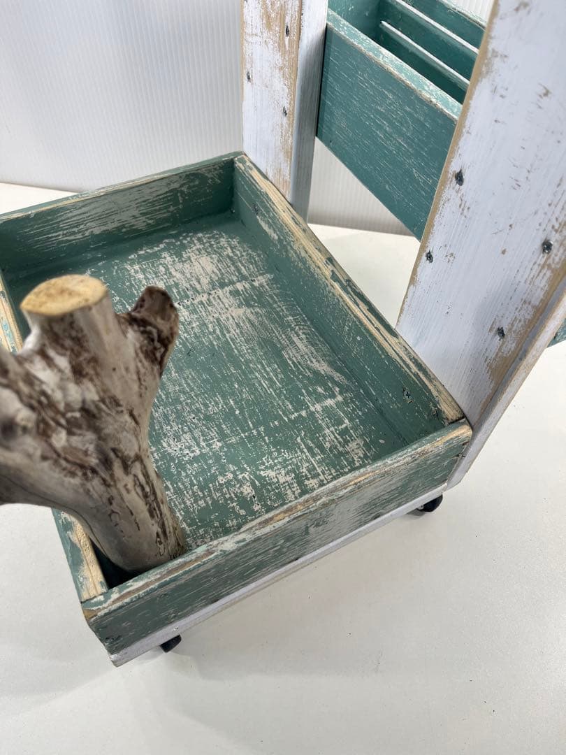 ③サイドテーブルワゴン 流木インテリア リメイク家具 DIY ハンドメイド