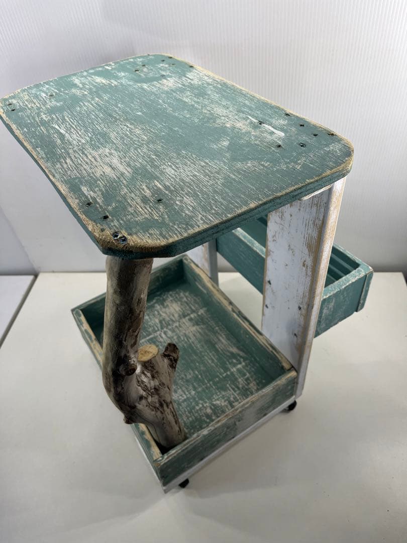 ③サイドテーブルワゴン 流木インテリア リメイク家具 DIY ハンドメイド