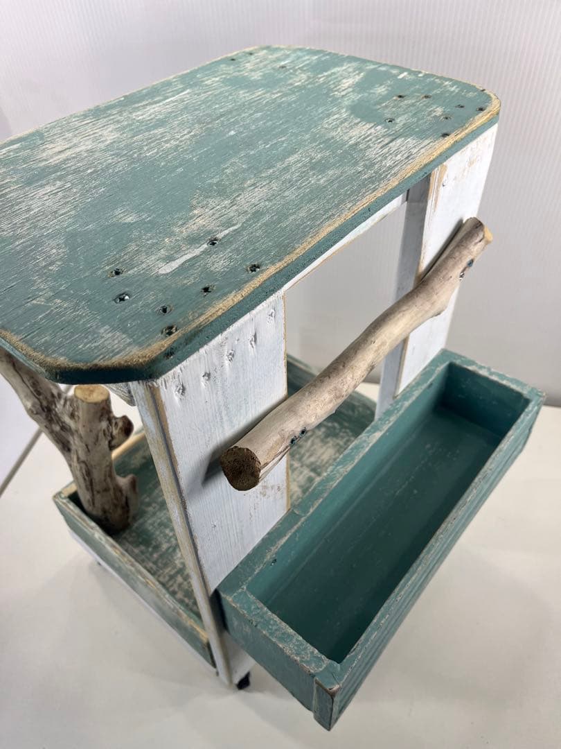 ③サイドテーブルワゴン 流木インテリア リメイク家具 DIY ハンドメイド