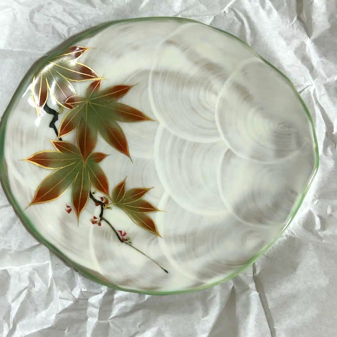 【元箱　未使用】京焼　清水焼　陶葊　陶あん　花変り　銘々皿　5枚揃