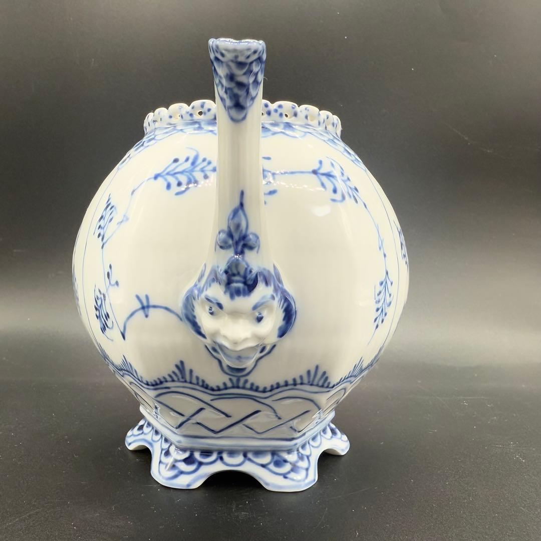 ロイヤルコペンハーゲン ブルーフルーテッド フルレース 顔付 ティーポット