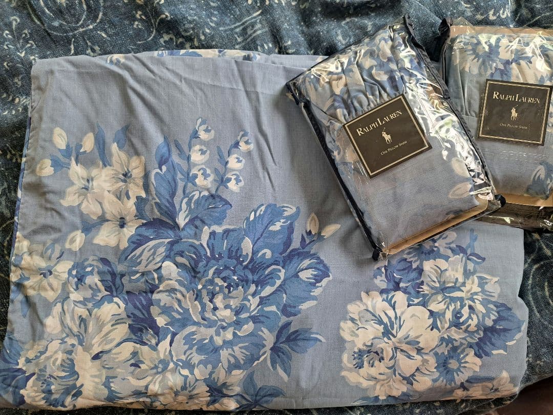 ラルフローレン　コンフォーター＆ピローシャム　セット　クイーン