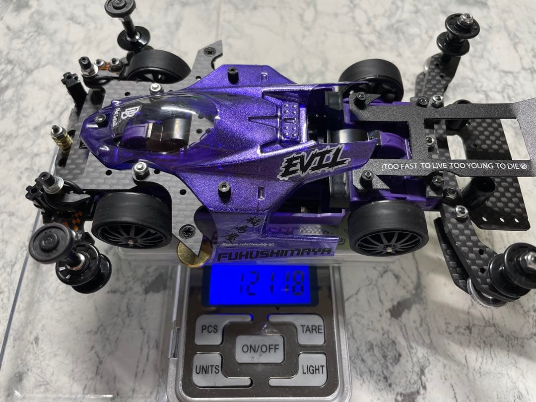 ミニ四駆 MSスギヤマ式フレキ 1軸ATスラダン 1軸アンカー 軽量仕様