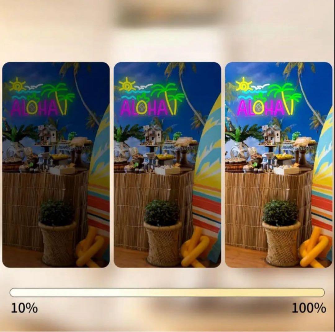 ALOHA ネオン LED サインライト ハワイ風 インテリア 照明 壁掛け
