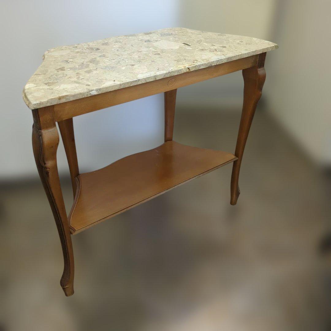 クラシックスタイル サイドテーブル　大理石　猫脚　机　テーブル