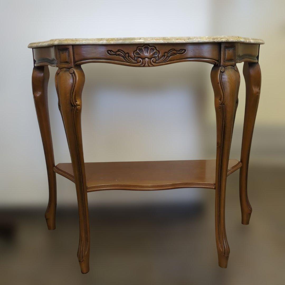 クラシックスタイル サイドテーブル　大理石　猫脚　机　テーブル