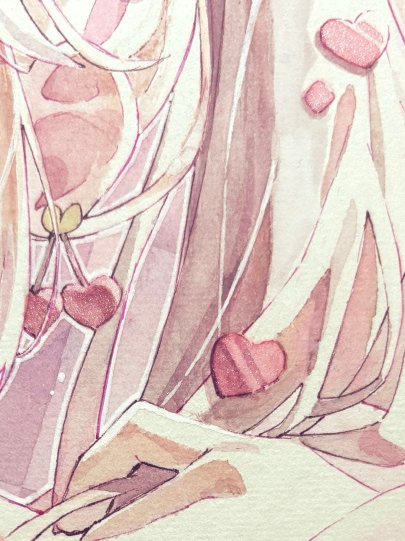 手描きイラスト　オリジナルイラスト　アナログ　大色紙