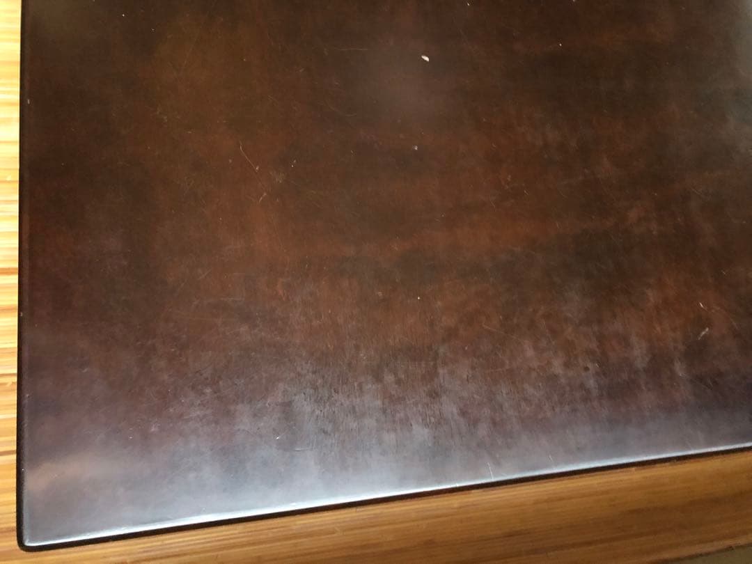 和モダン　テーブル　座卓　1.2M 正方形　濃茶