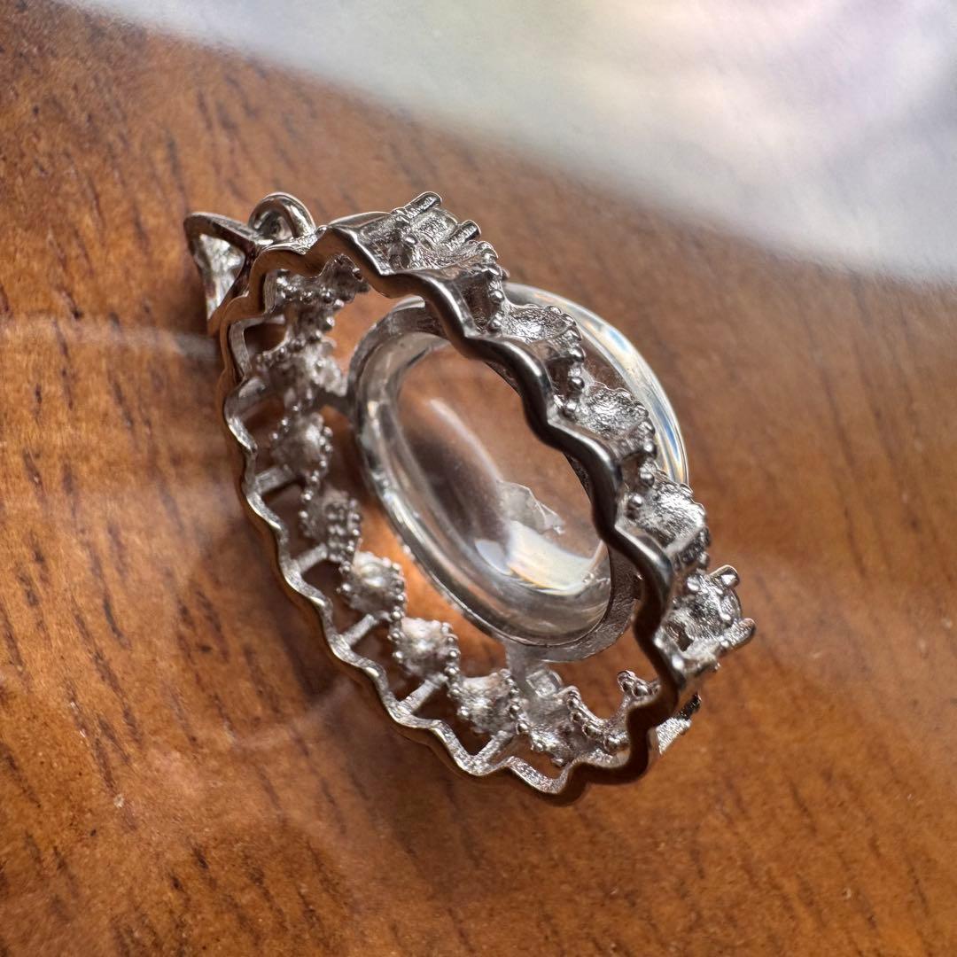 天然石　silver925 クォーツインクォーツ　貫入水晶　ペンダントトップ