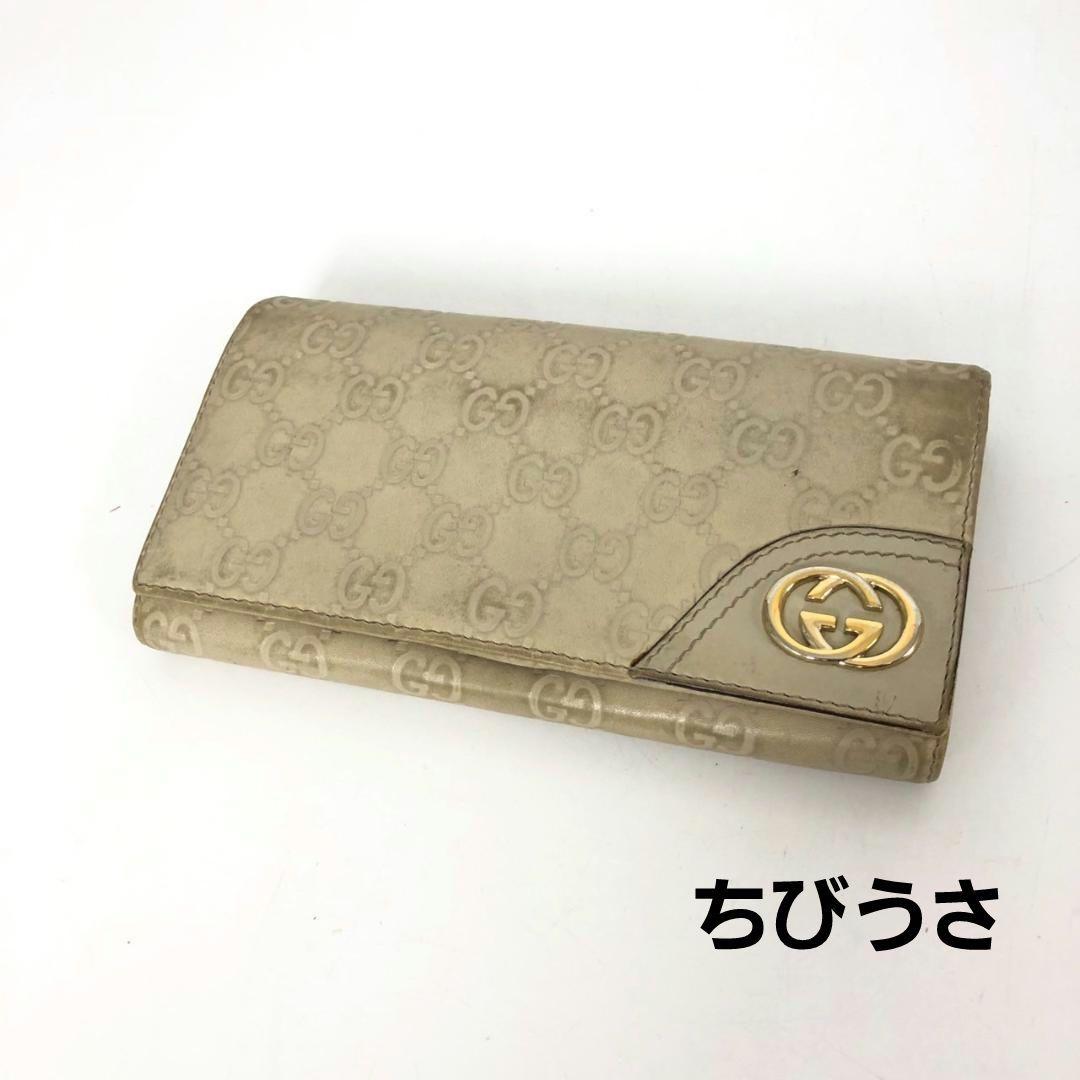 GUCCI グッチ グッチシマ 長財布 ベージュ レディース ブランド - メルカリ