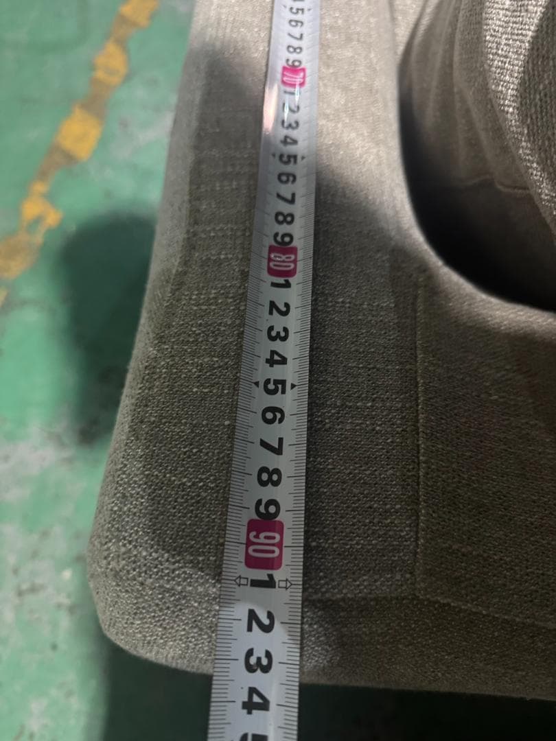 L字型グレーソファ　ファブリック 186