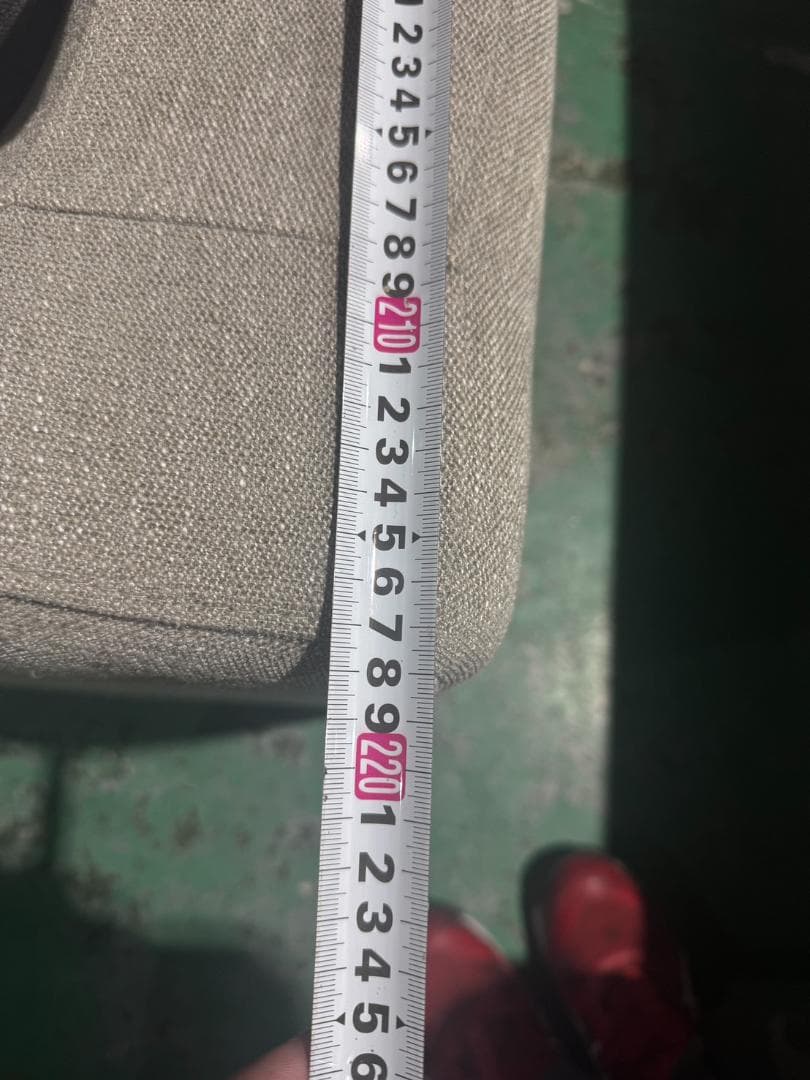 L字型グレーソファ　ファブリック 186