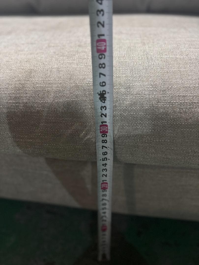 L字型グレーソファ　ファブリック 186