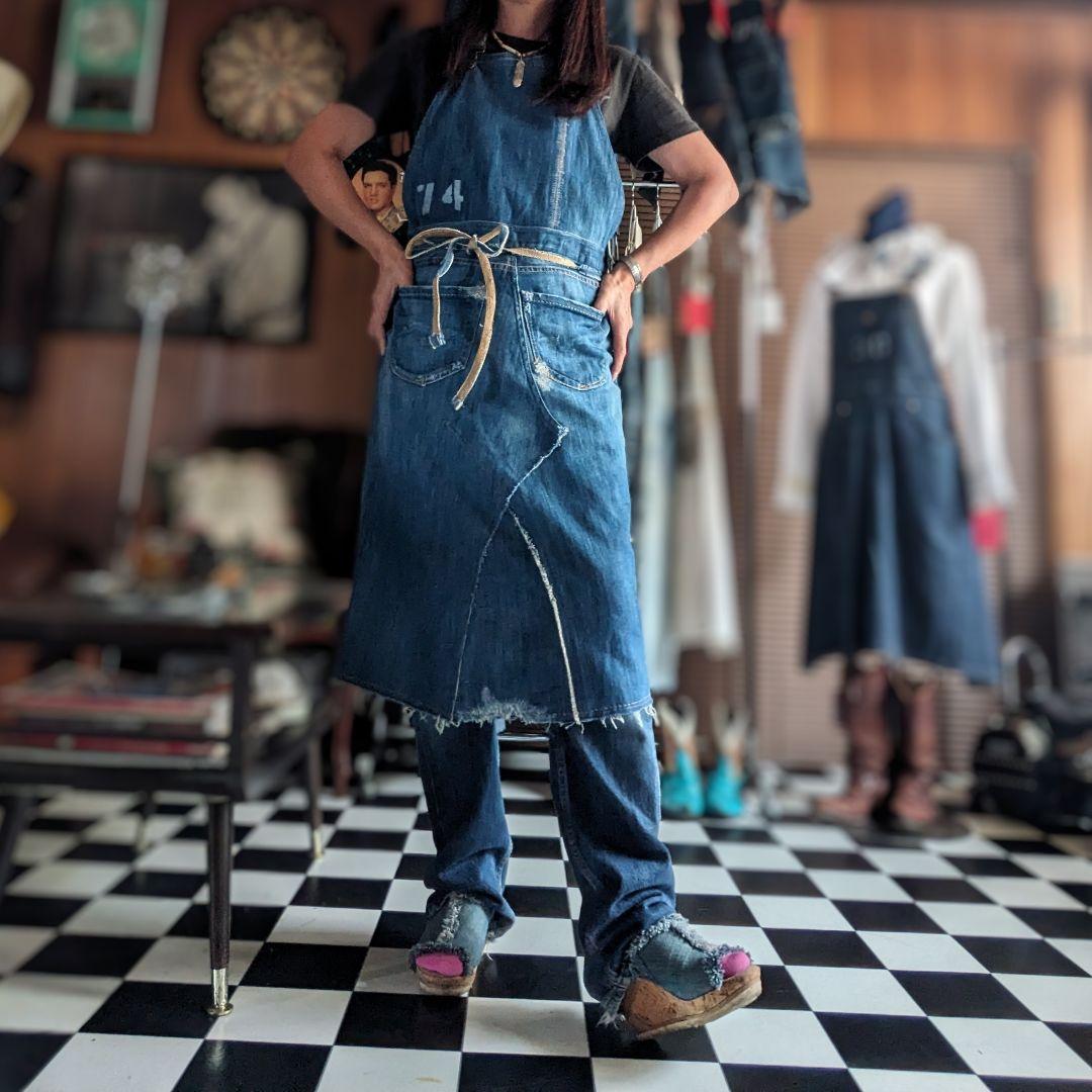 デニムリメイク エプロン NO.74P - メルカリ