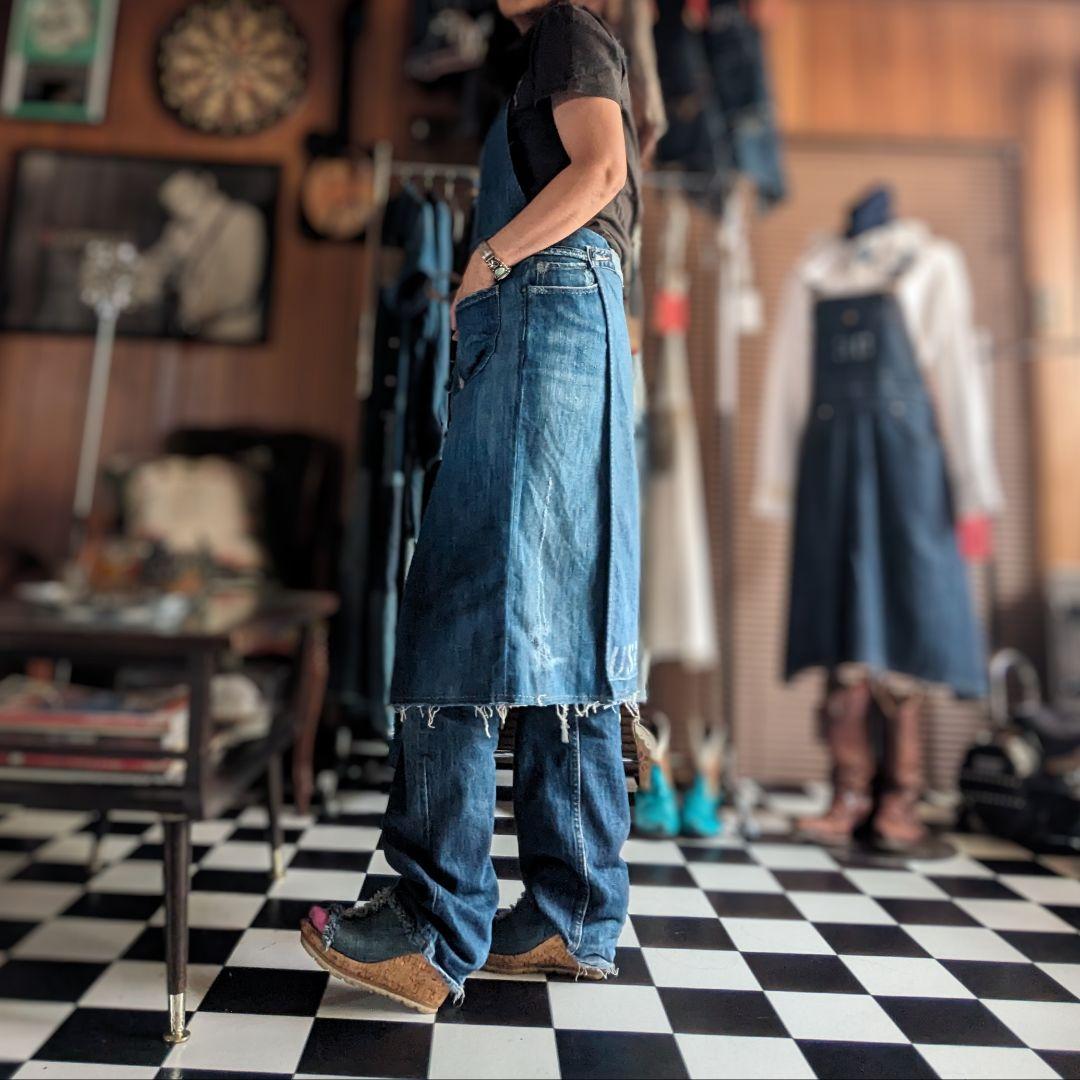 デニムリメイク エプロン NO.74P - メルカリ