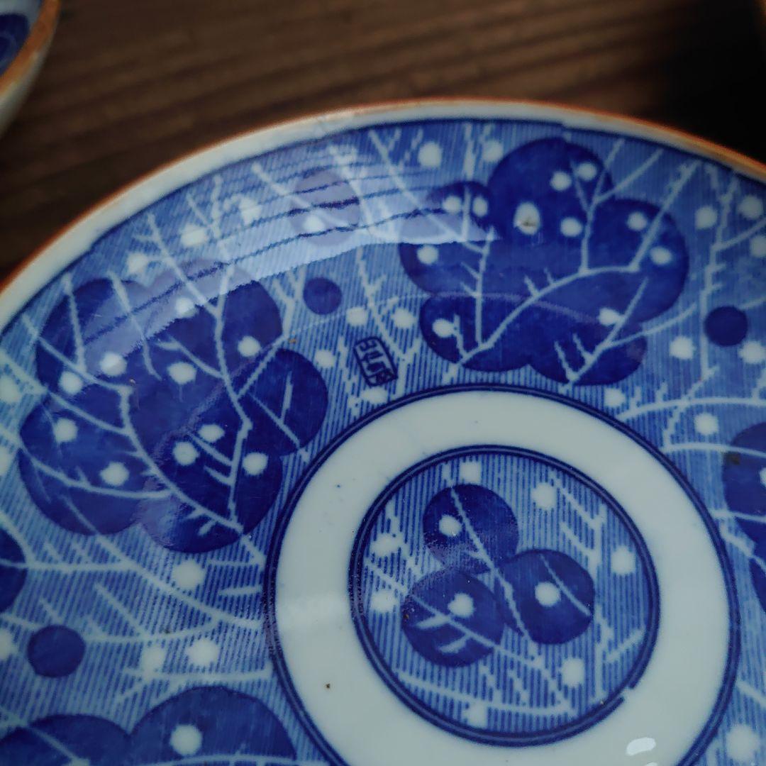 【ご成約】宙吹きガラス クランベリー色の螺旋の氷コップ と骨董の器 おまとめ