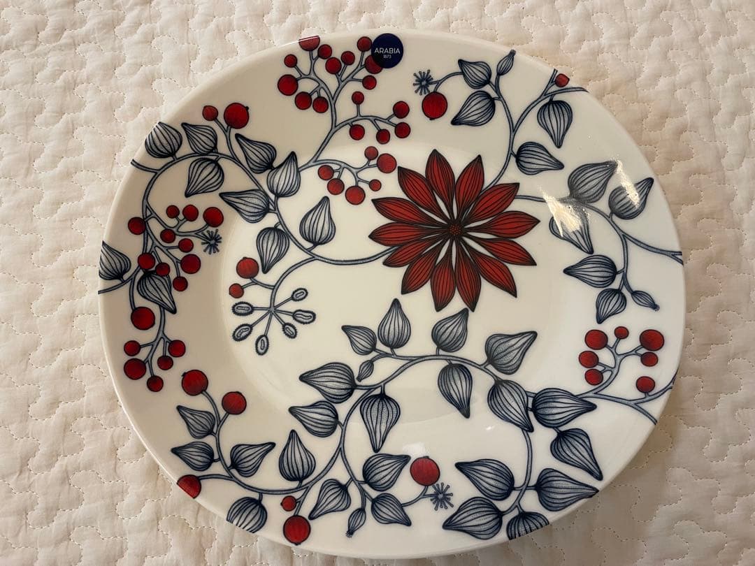 〈新品〉ARABIA Runo フロストベリー　オーバルプレート　２枚セット