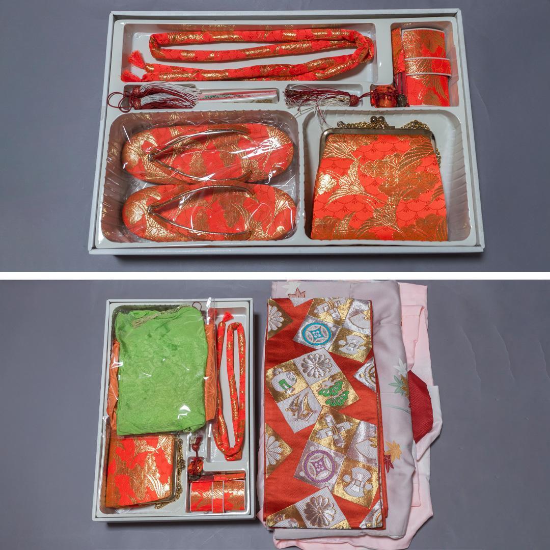 おもち【七五三7歳】正絹・晴着・薄紫グラデ×金駒刺繍 ・鴛鴦流水文様