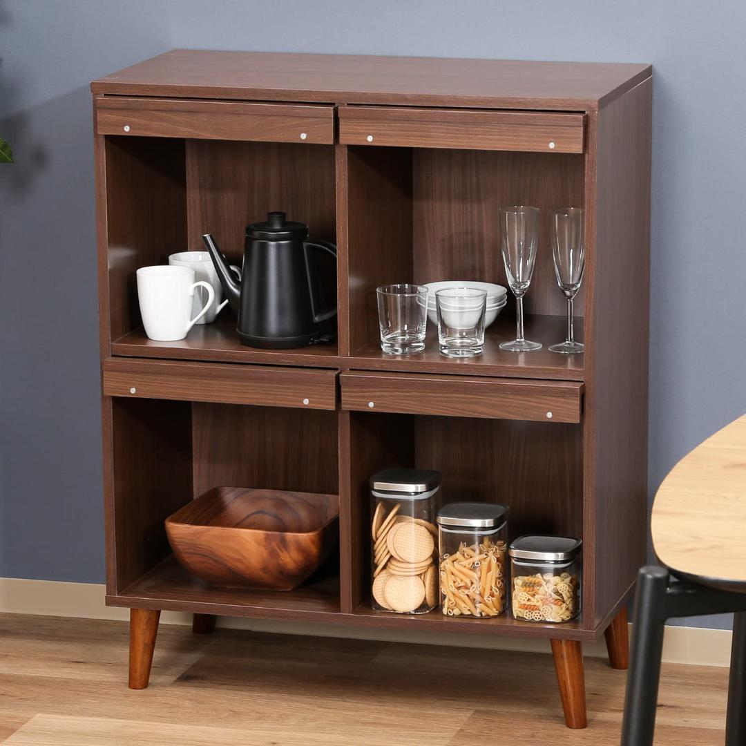 モダン 多機能 ディスプレイラック 見せる収納