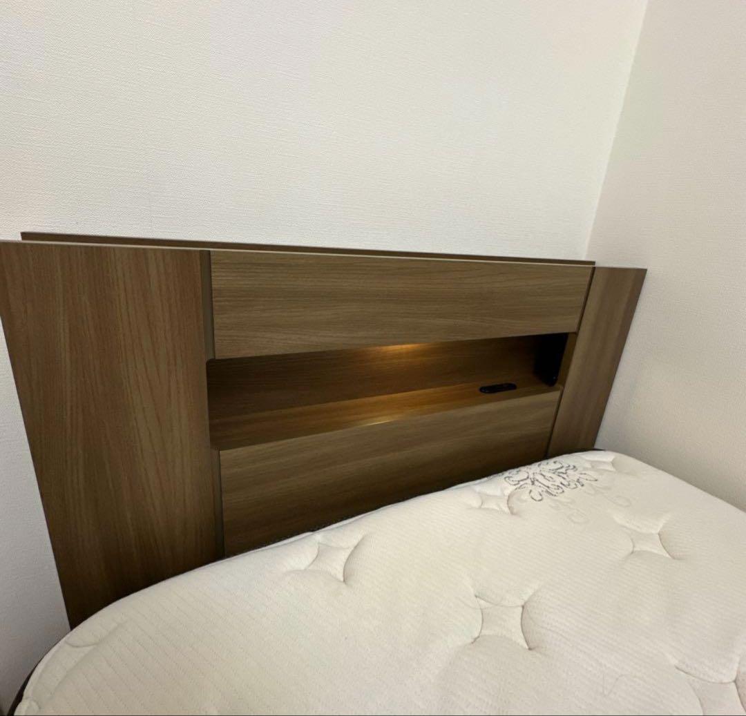 【送料無料】【定価→半額以下】Serta シングルベッドフレーム 引き出し付き