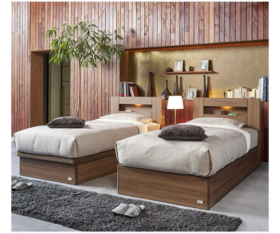 【送料無料】【定価→半額以下】Serta シングルベッドフレーム 引き出し付き