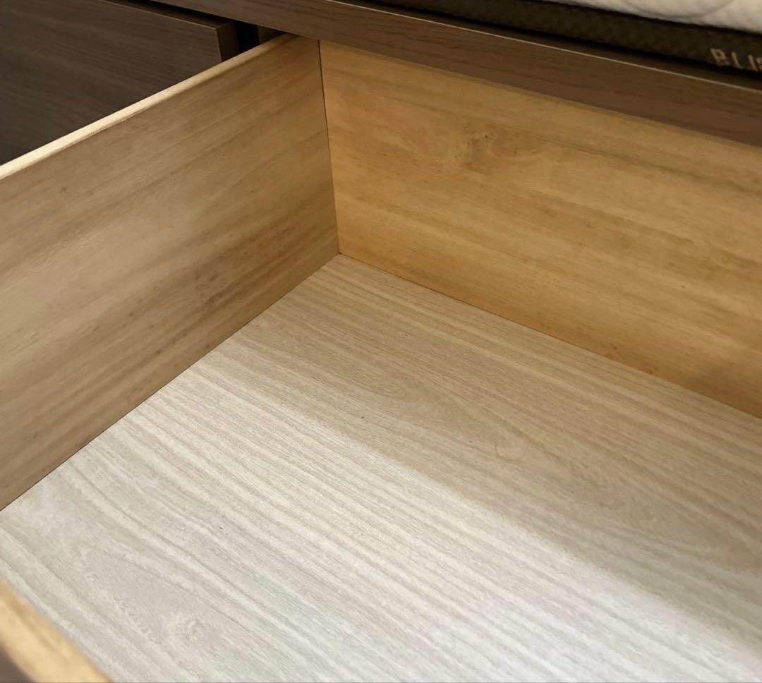 【送料無料】【定価→半額以下】Serta シングルベッドフレーム 引き出し付き