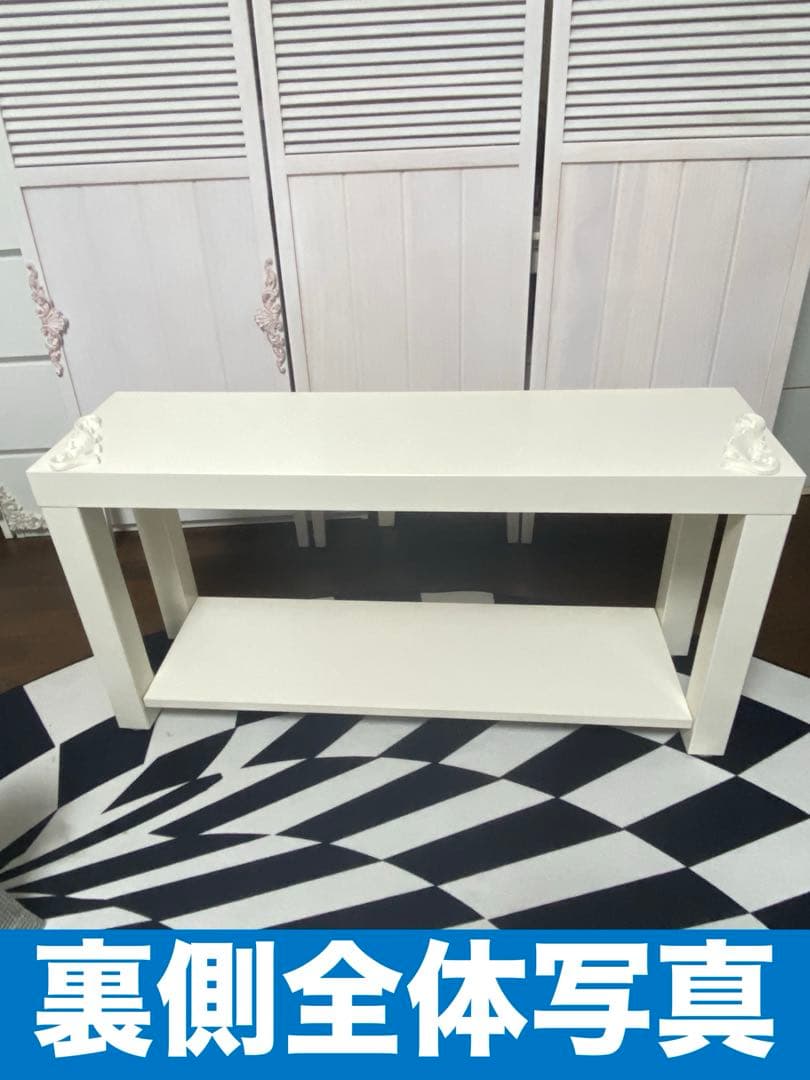 ロココ フレンチ♦️ホワイト２段シェルフ♦️ボード ベンチ シューズラック♦️送料込