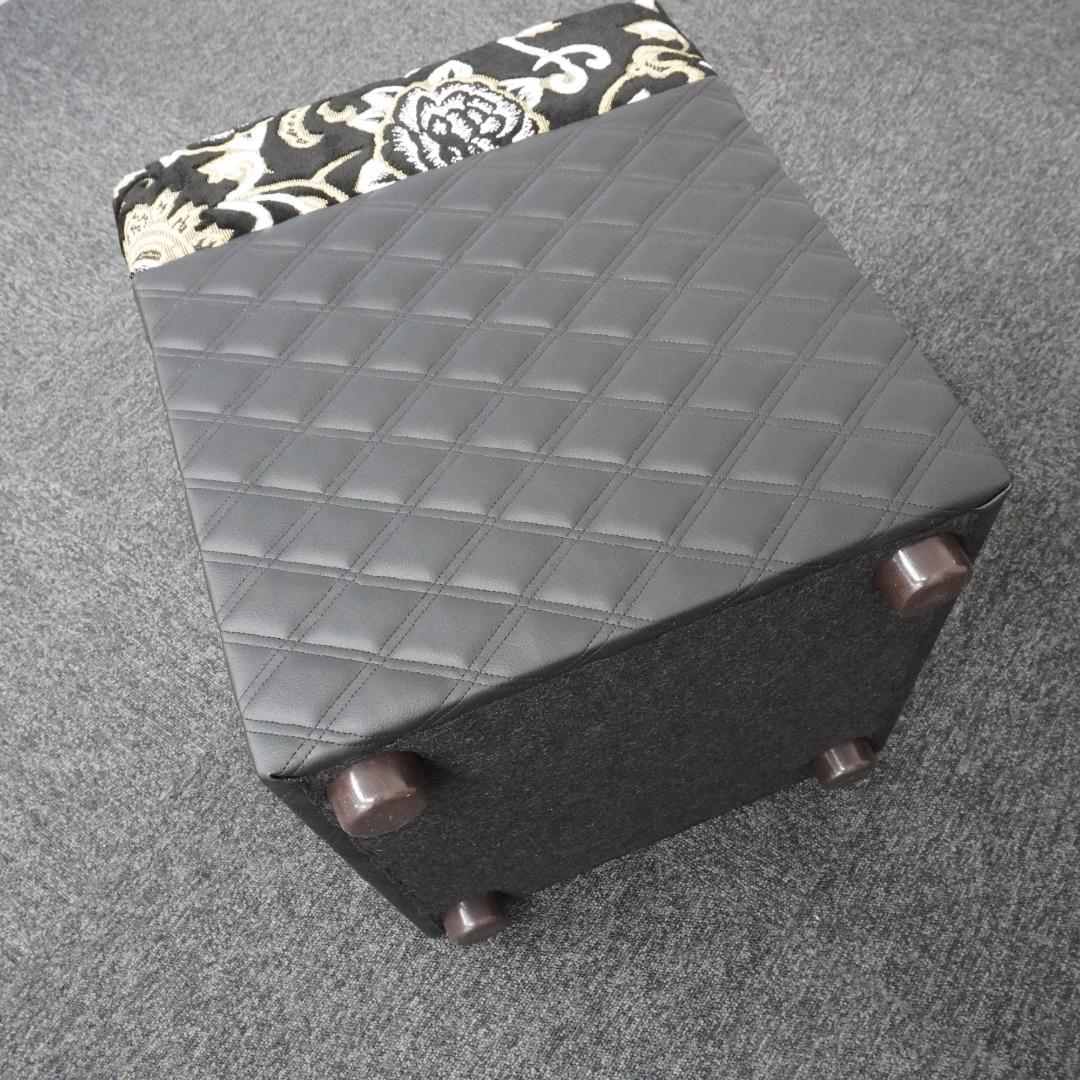 【新品・一品物】金華山柄 スツール 木製 木工 トラック　腰掛