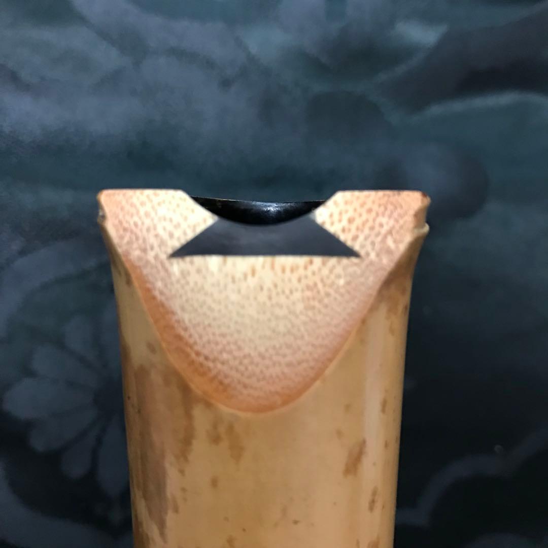 尺八 琴古流 在銘 中継ぎ緩み無し 二尺管 中継ぎ籐巻き銀三線 【音出し確認済】