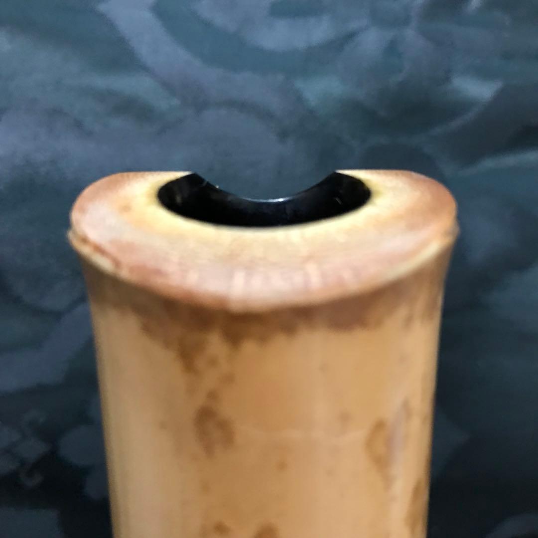 尺八 琴古流 在銘 中継ぎ緩み無し 二尺管 中継ぎ籐巻き銀三線 【音出し確認済】