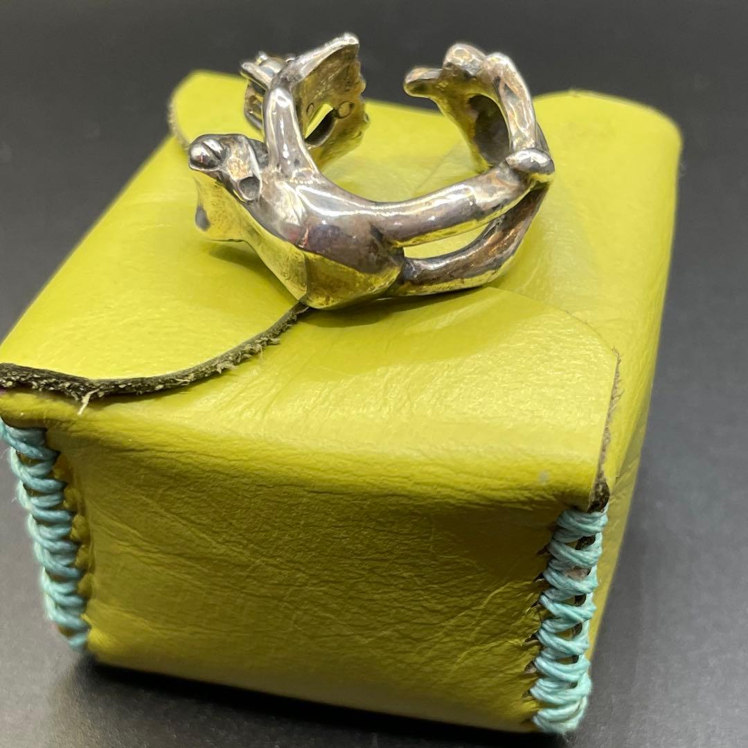 カエル シルバー925リング スモーキークォーツ silver