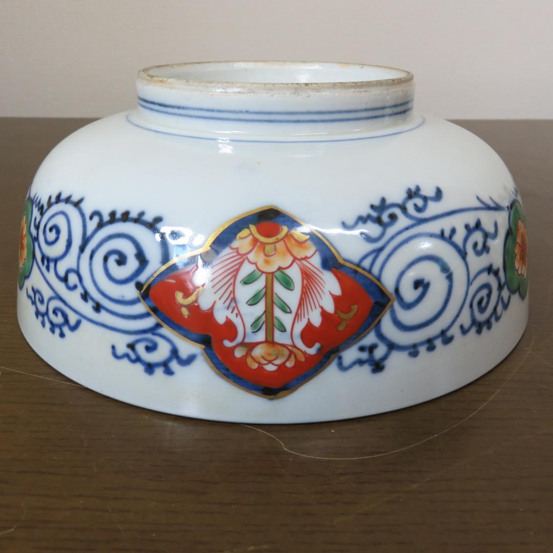 鉢 丼 2つ 色絵付 染付 古伊万里 鳥 牡丹 唐草 江戸 明治 - メルカリ