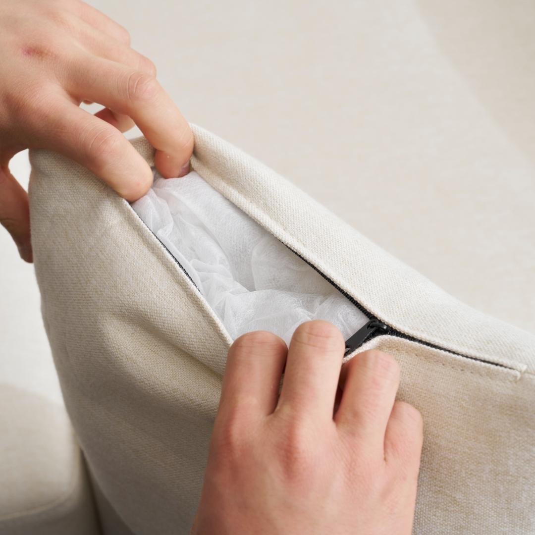 限定セール！ソファ　2-5人掛け　L字　クッション付き　肘付き　WHITE