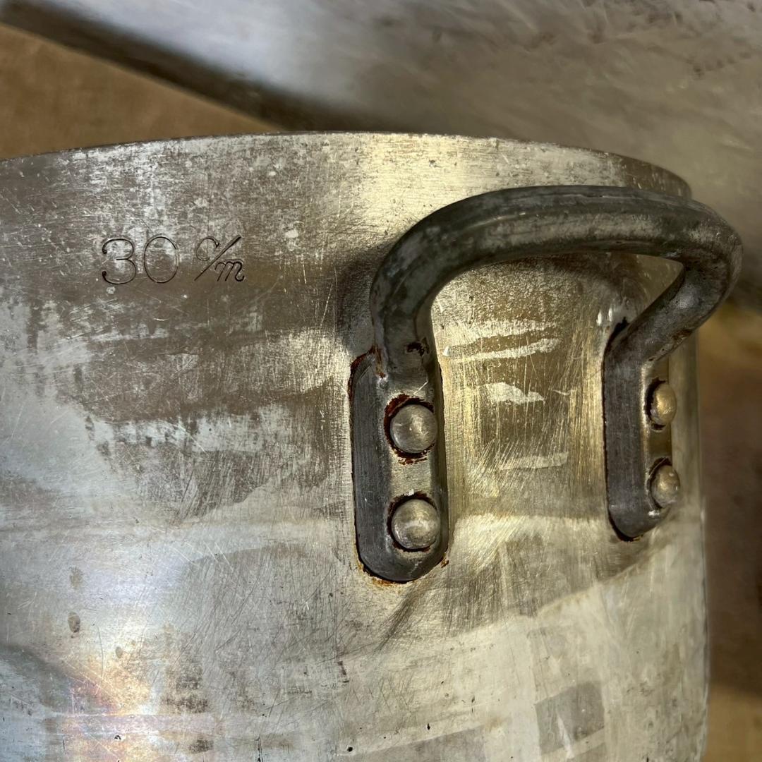 アルミ製 寸胴鍋 蓋なし 2個セット 30cm 33cm 調理鍋 Y1352