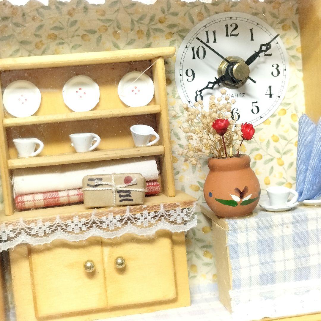 レトロ ミニチュア ドールハウス風 時計 掛け時計 - メルカリ