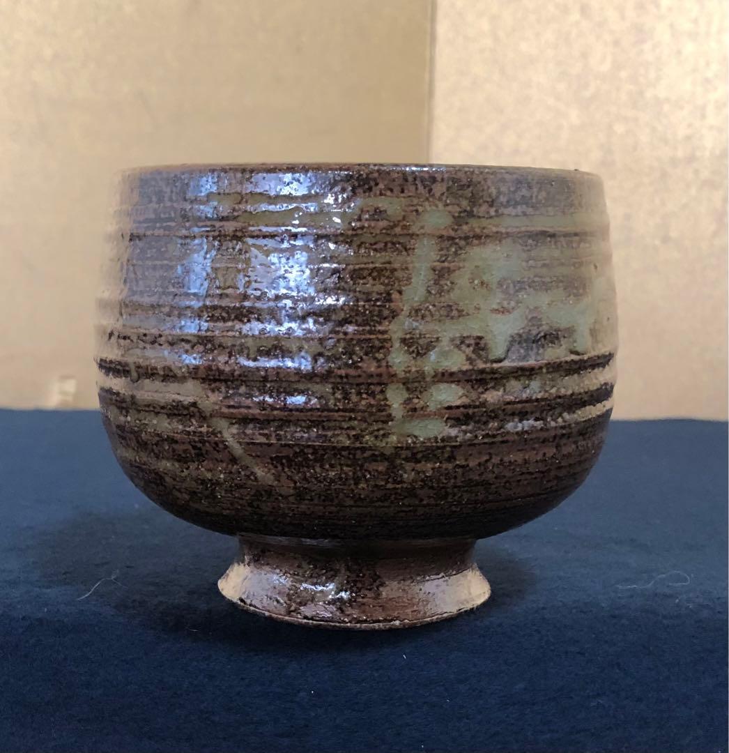 《R》伊羅保茶碗 萬古 延寿窯 二代 佐藤延寿 栞 共箱 260105か4