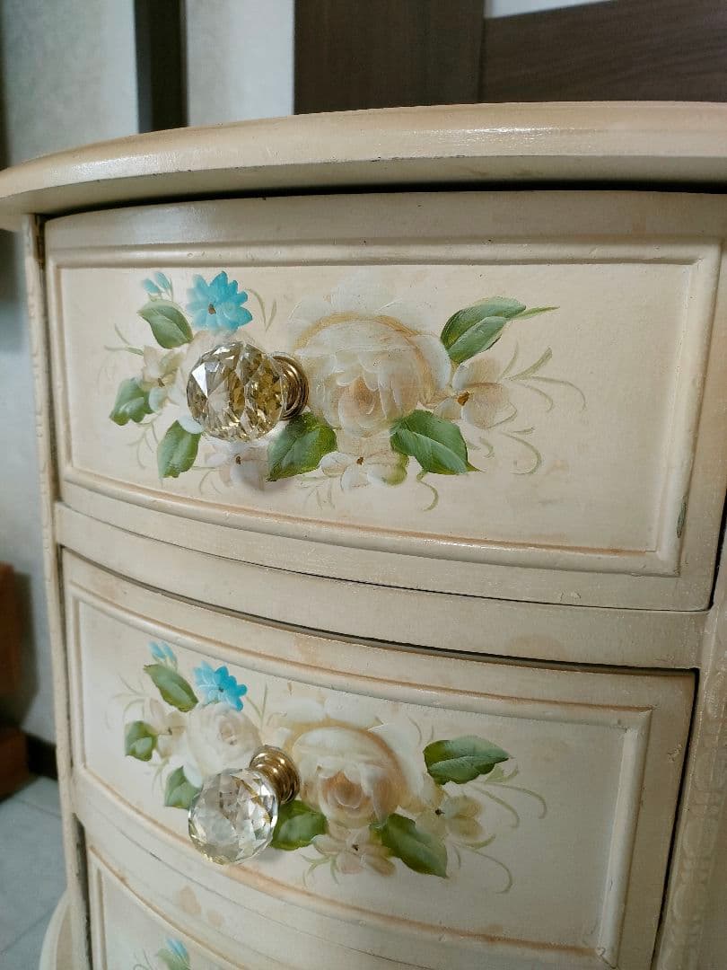 アンティーク ローズ チェスト 電話台 猫脚 家具