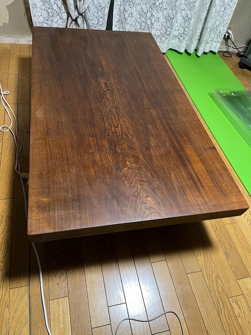 木製ダークブラウン長方形テーブルローテーブル