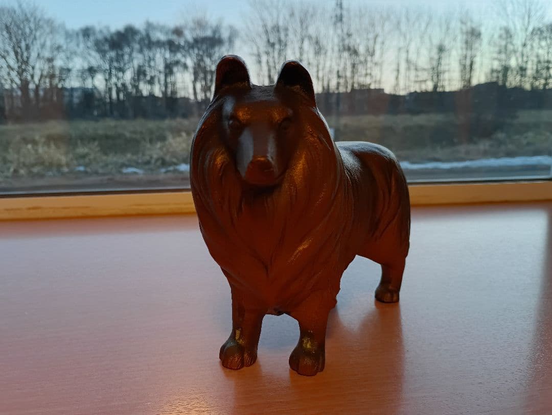 コリー犬の樹脂製置物 約20cm - メルカリ