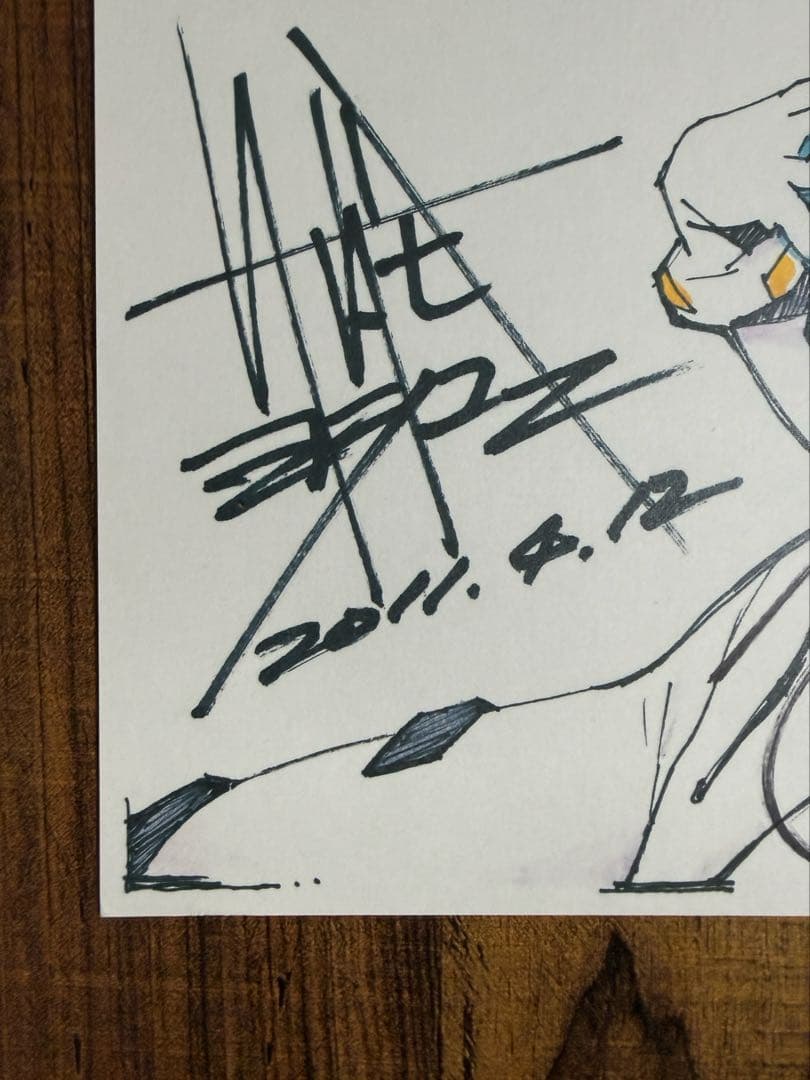 美品]綾波レイ 新世紀エヴァンゲリオン 林原めぐみ直筆サイン入り色紙