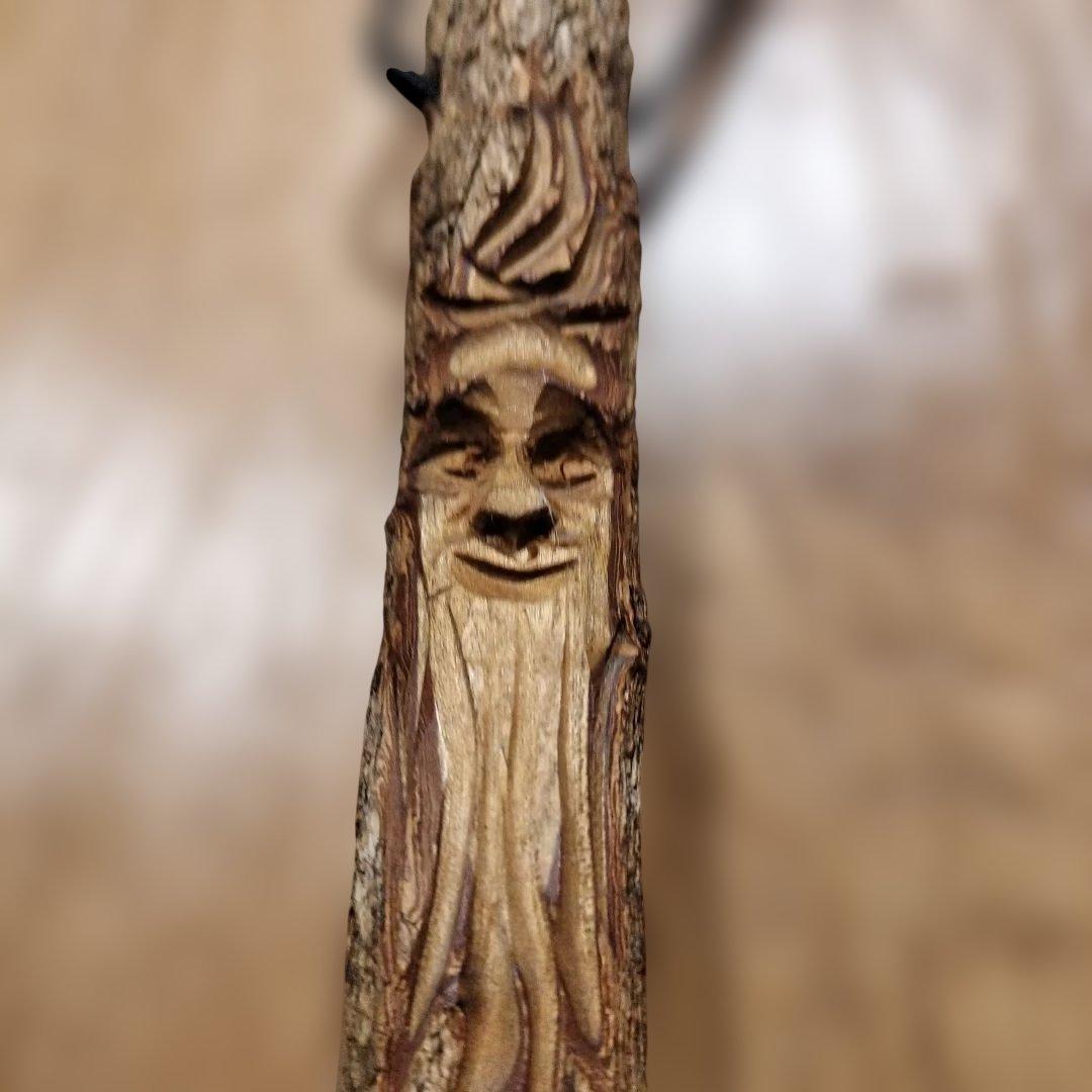 アメリカ製 木彫り天然素材のほうきとちりとりセット