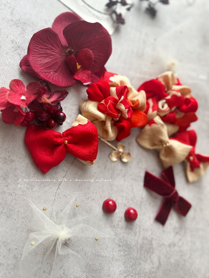 Ⓜ*︎様 七五三　七五三髪飾り　ヘッドドレス　着物髪飾り　リメイク髪飾り　055