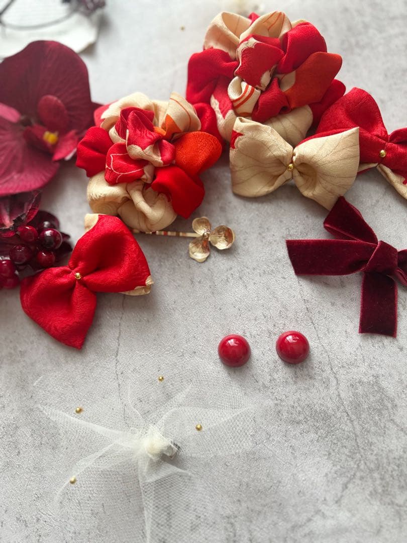 Ⓜ*︎様 七五三　七五三髪飾り　ヘッドドレス　着物髪飾り　リメイク髪飾り　055